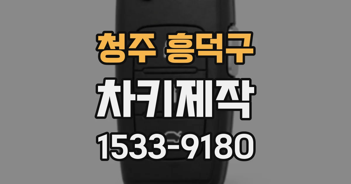 청주 흥덕구 차키제작