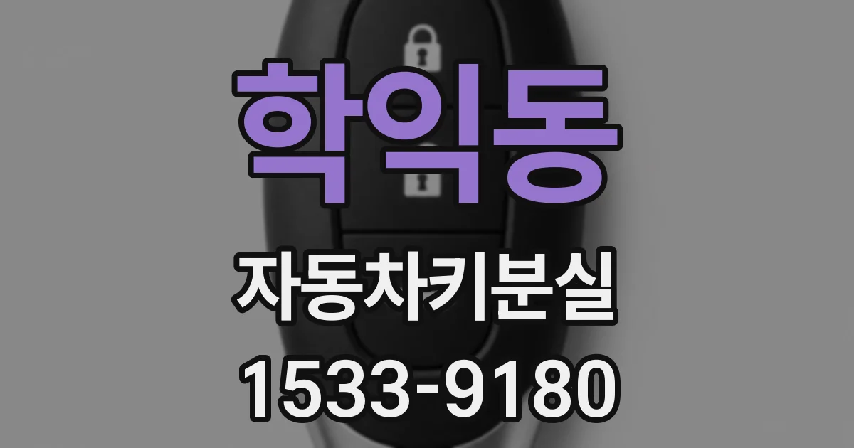 학익동 자동차키분실