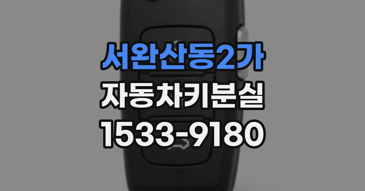 서완산동2가 자동차키분실