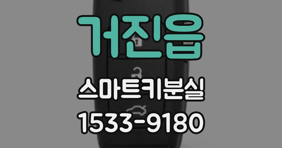 거진읍 스마트키분실