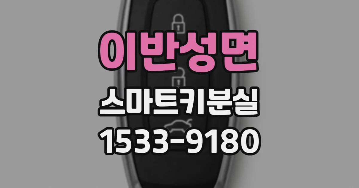이반성면 스마트키분실
