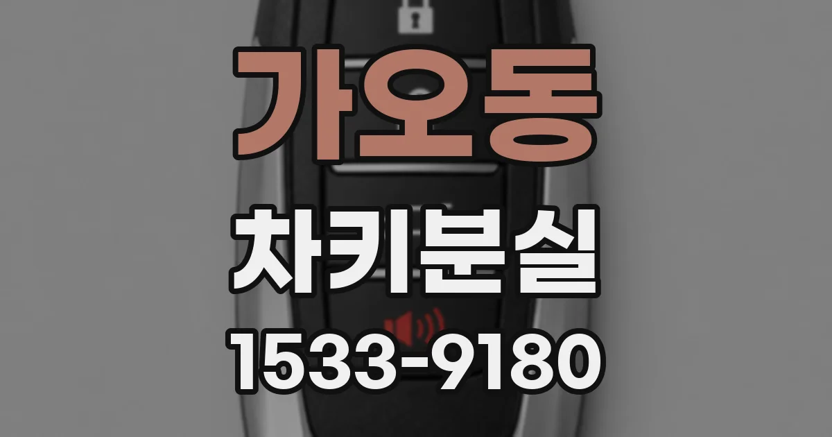 가오동 차키분실