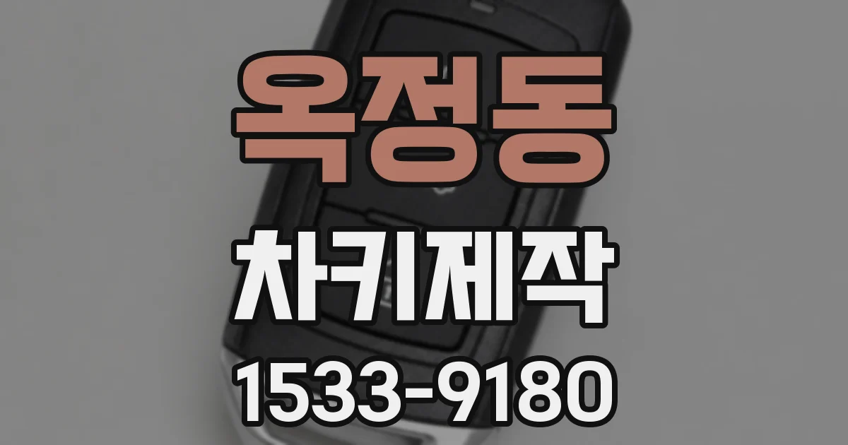 옥정동 차키제작