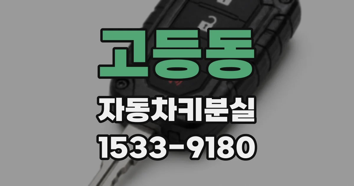 고등동 자동차키분실