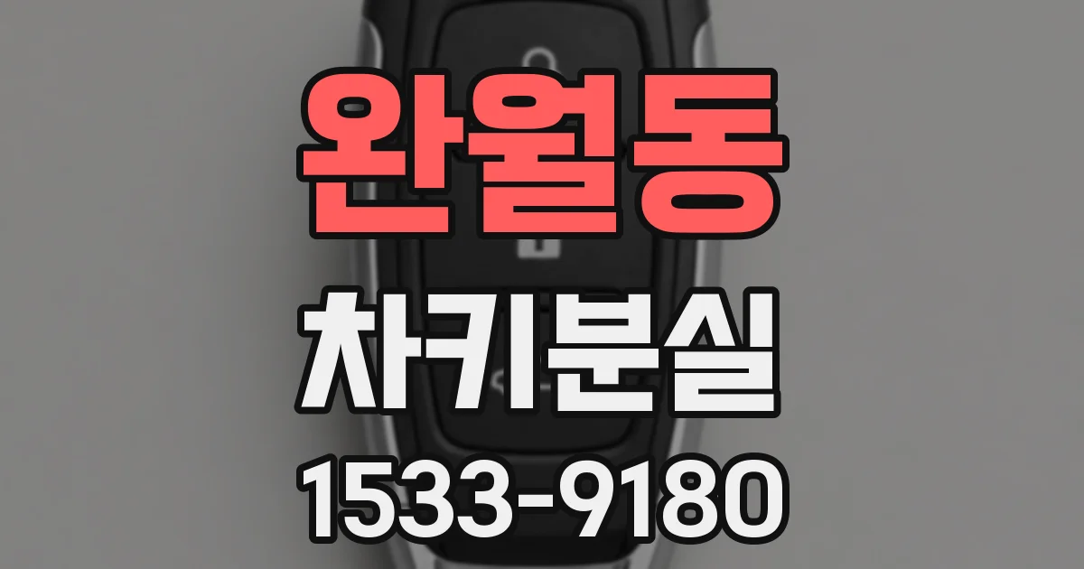완월동 차키분실