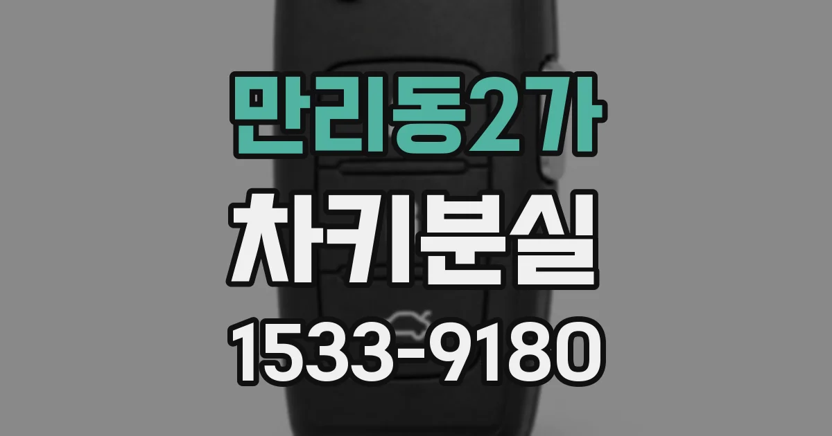 만리동2가 차키분실
