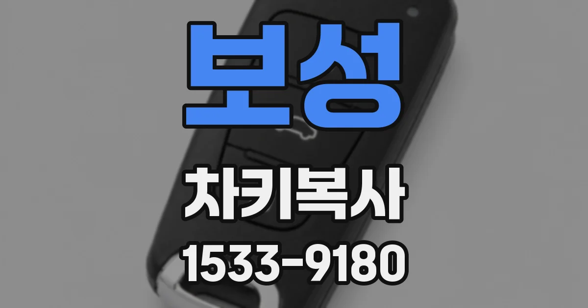 보성 차키복사