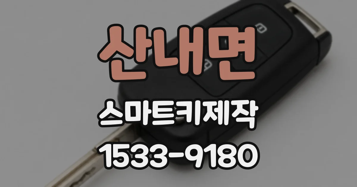 산내면 스마트키제작