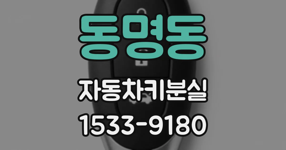 동명동 자동차키분실