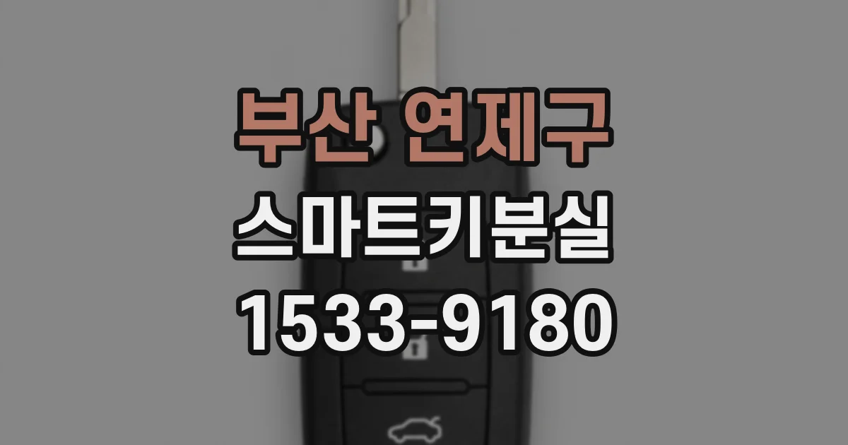 부산 연제구 스마트키분실