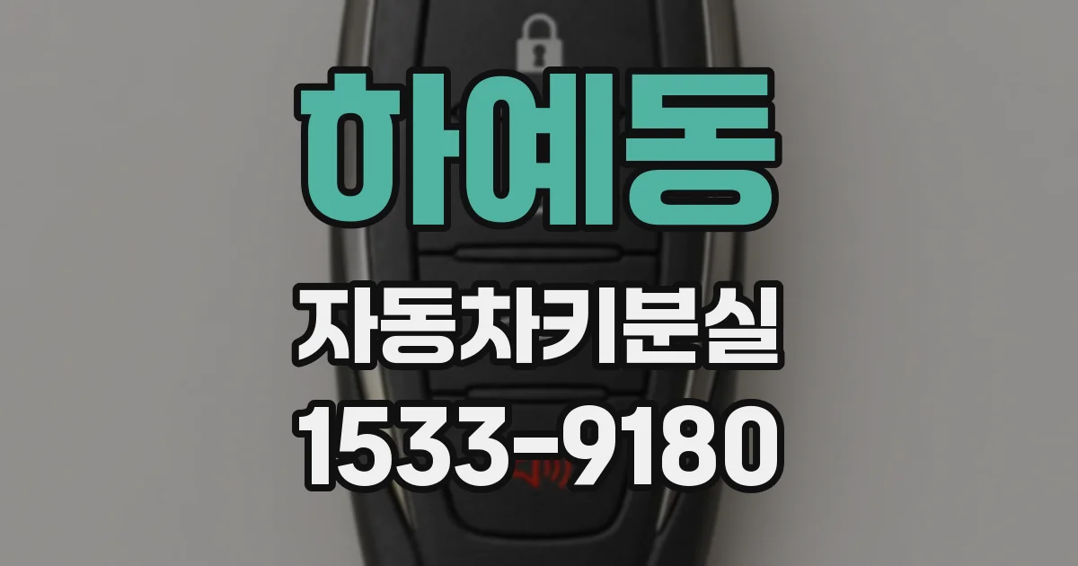 하예동 자동차키분실