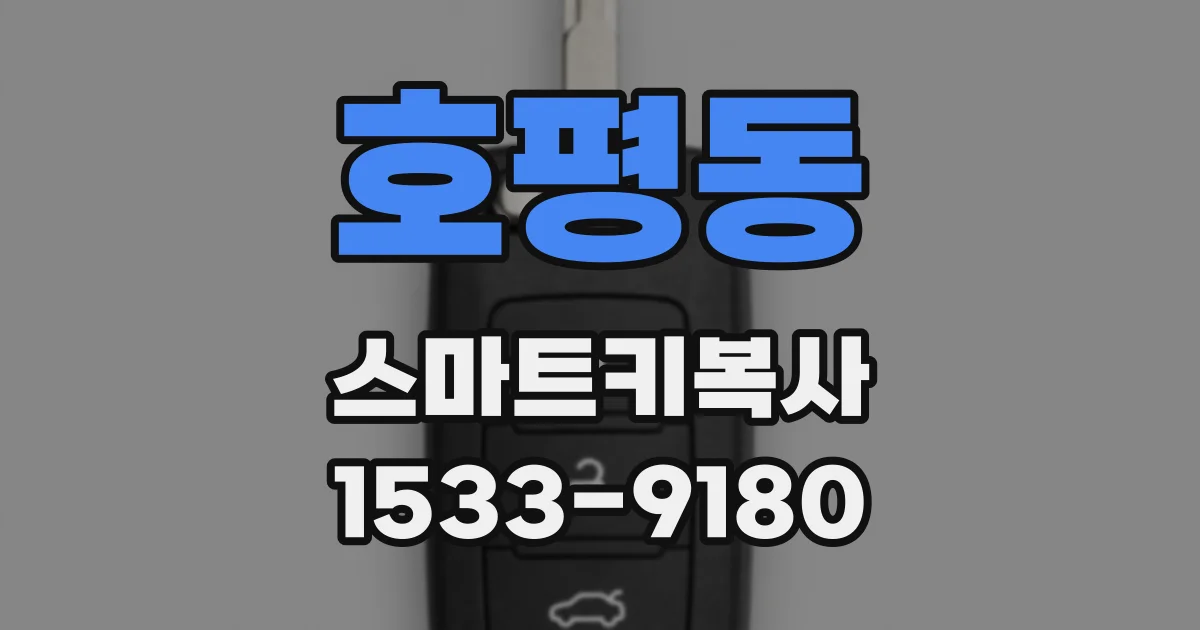 호평동 스마트키복사