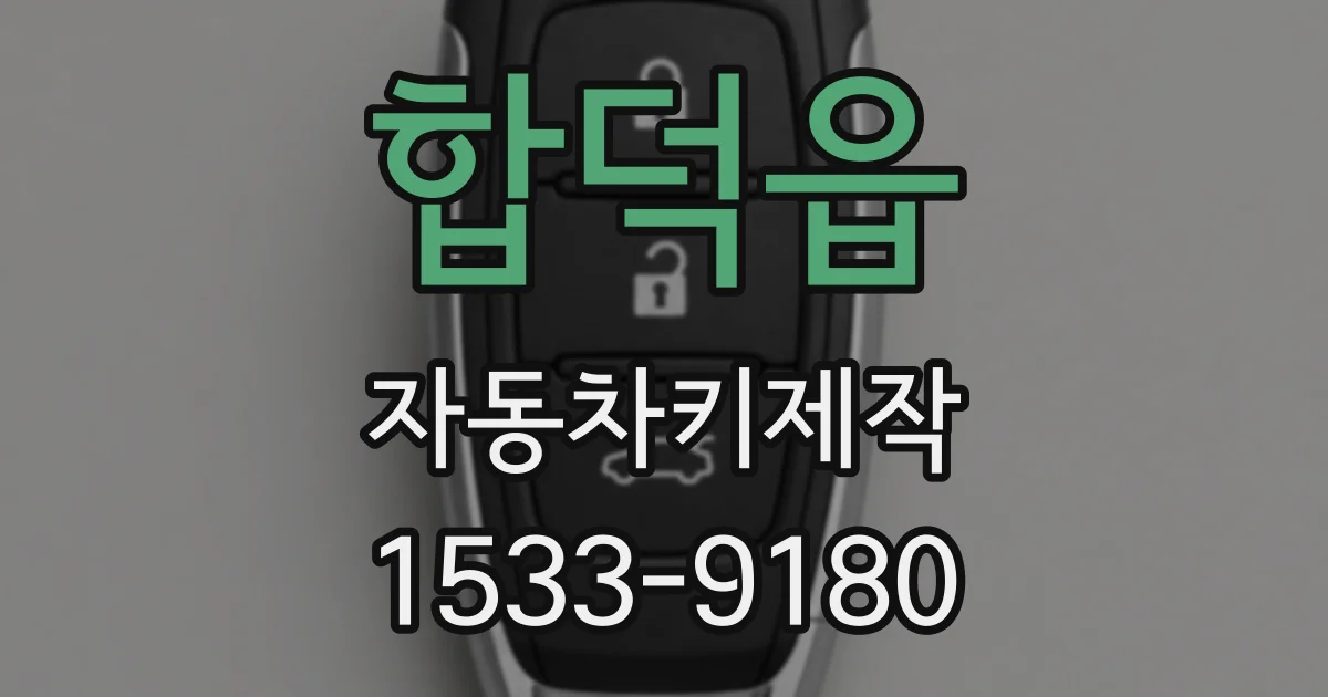 합덕읍 자동차키제작