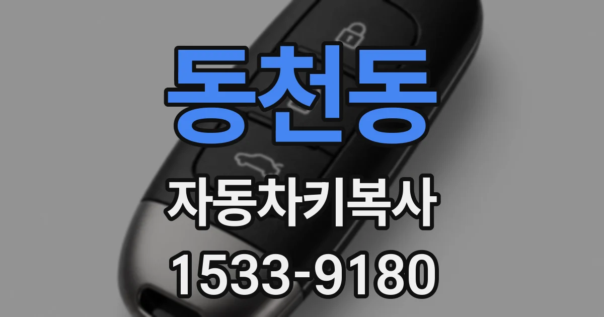동천동 자동차키복사