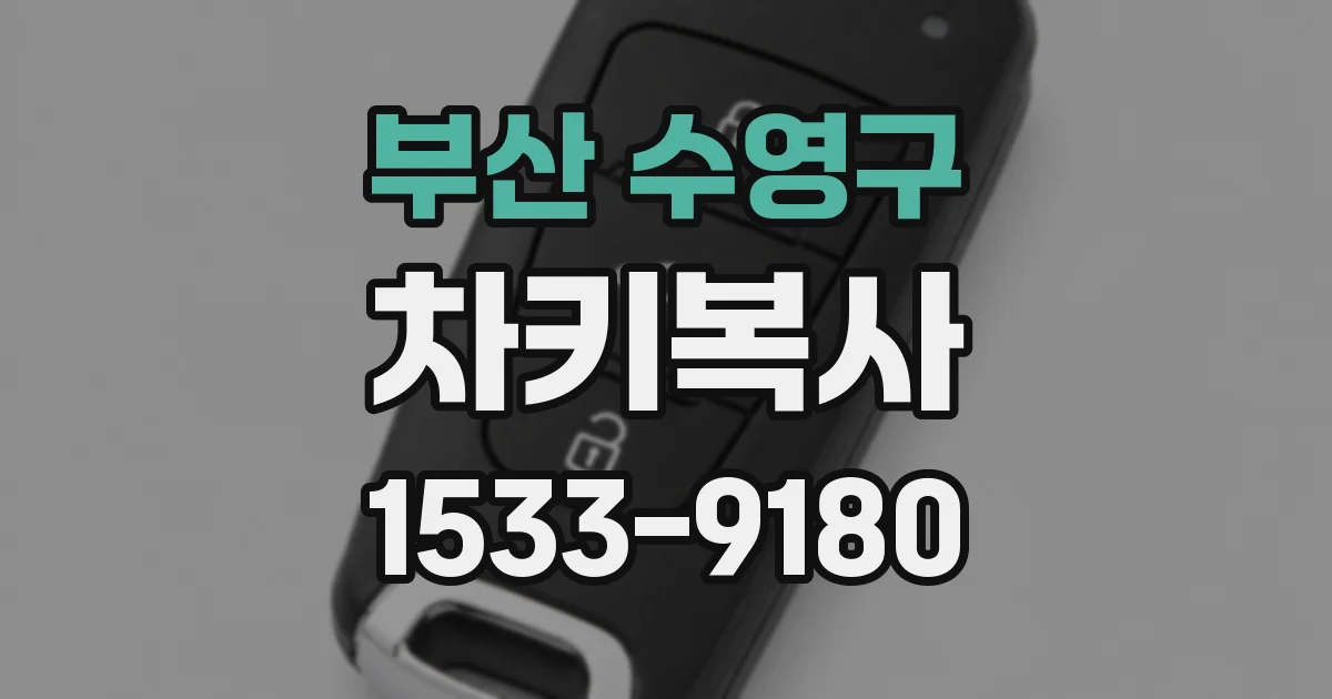 부산 수영구 차키복사