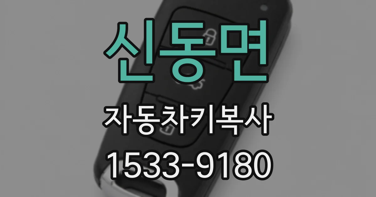 신동면 자동차키복사