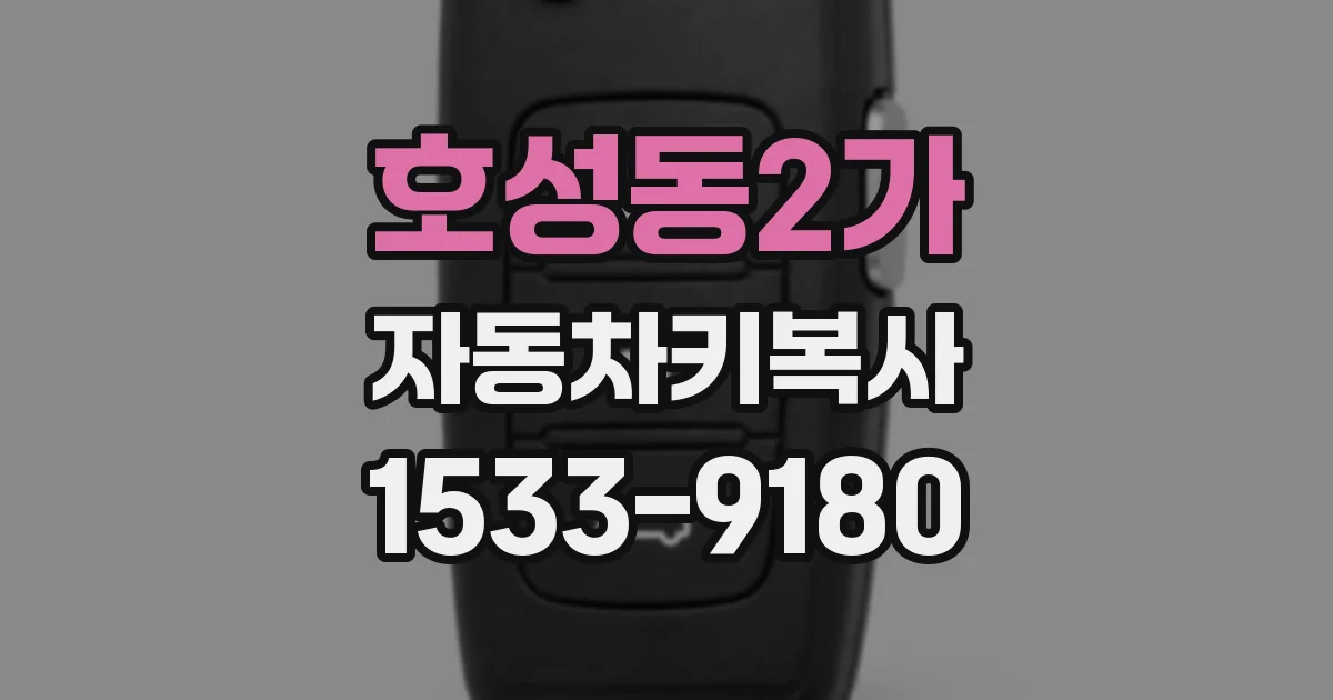 호성동2가 자동차키복사