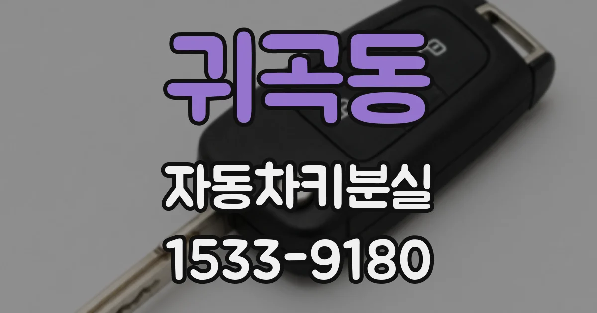 귀곡동 자동차키분실