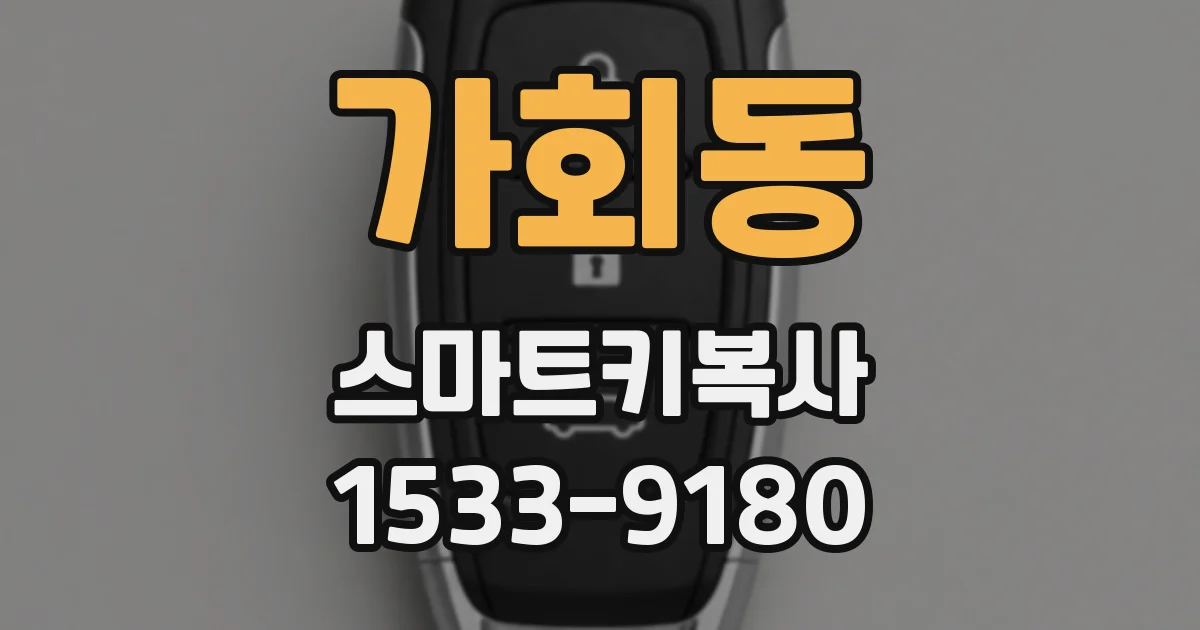 가회동 스마트키복사