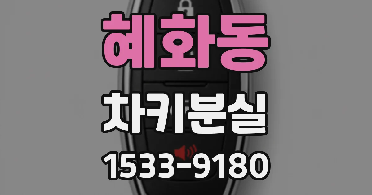 혜화동 차키분실