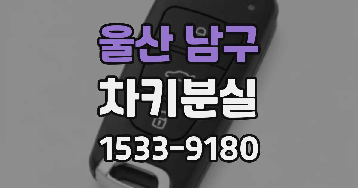 울산 남구 차키분실