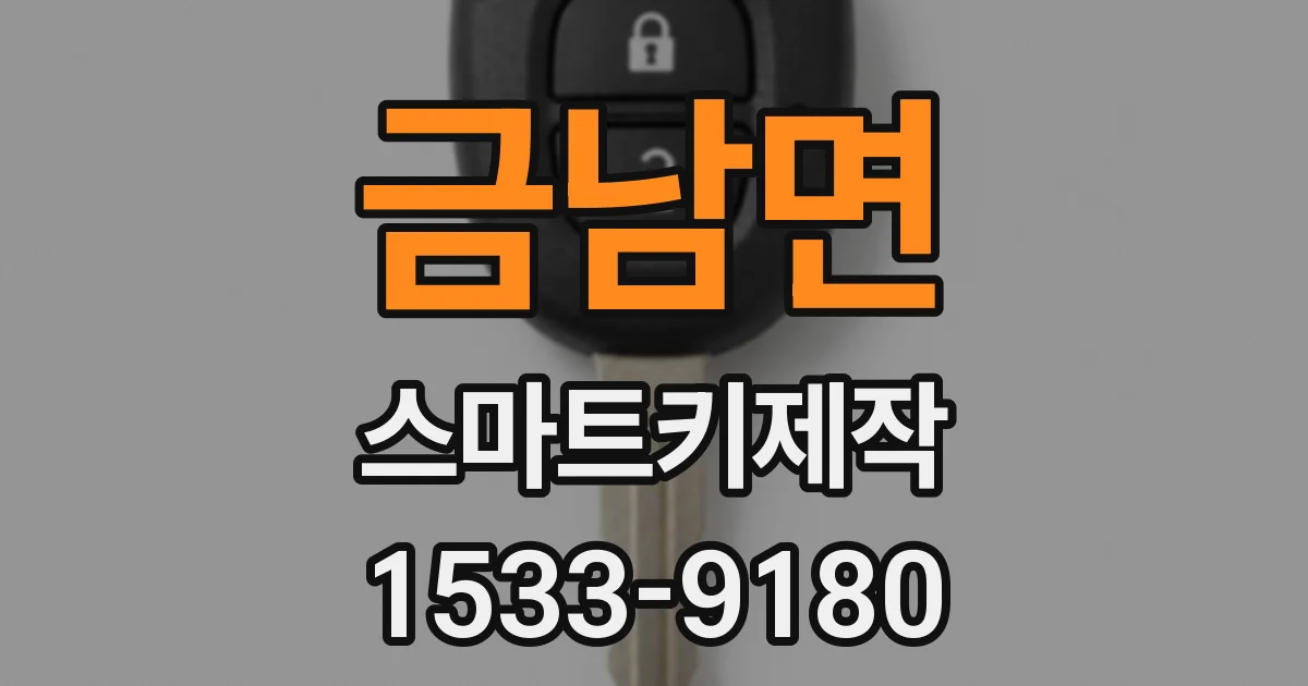 금남면 스마트키제작