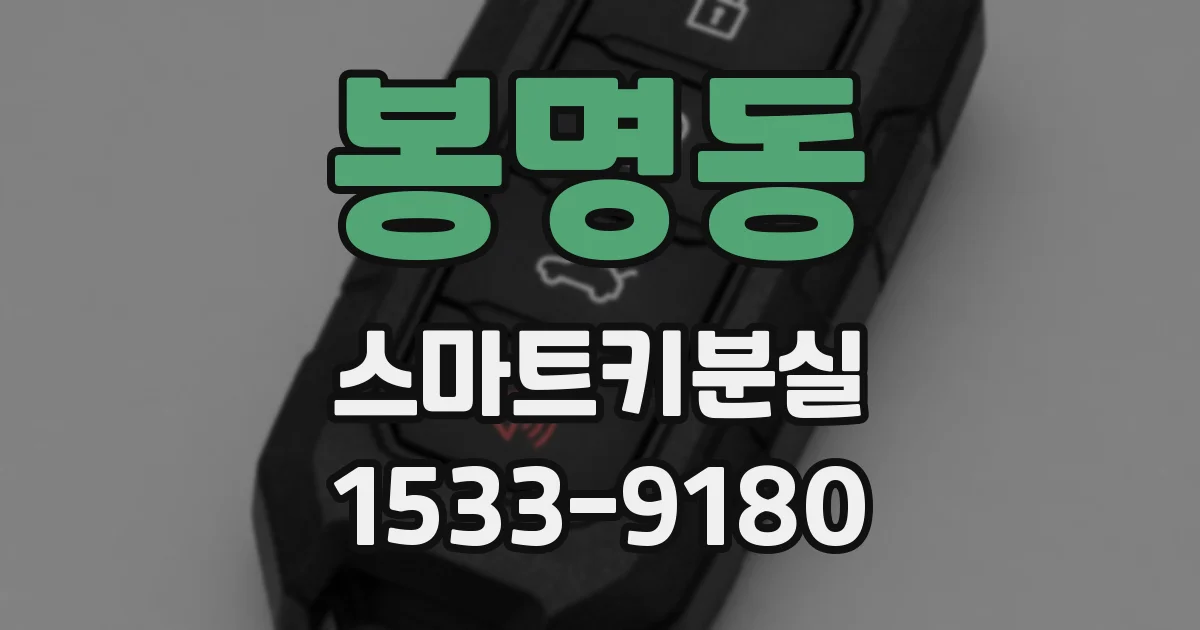 봉명동 스마트키분실