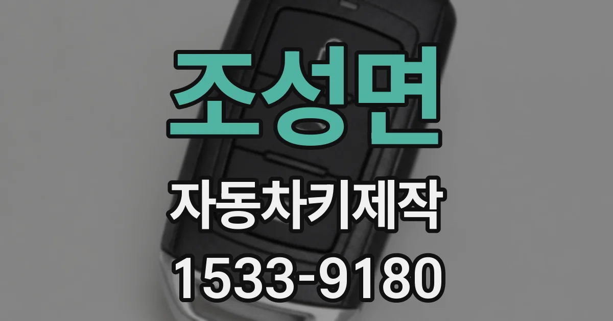 조성면 자동차키제작