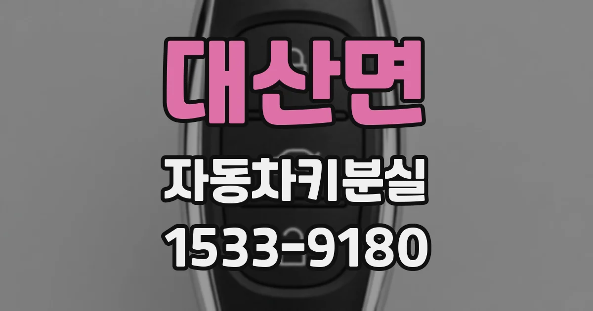 대산면 자동차키분실