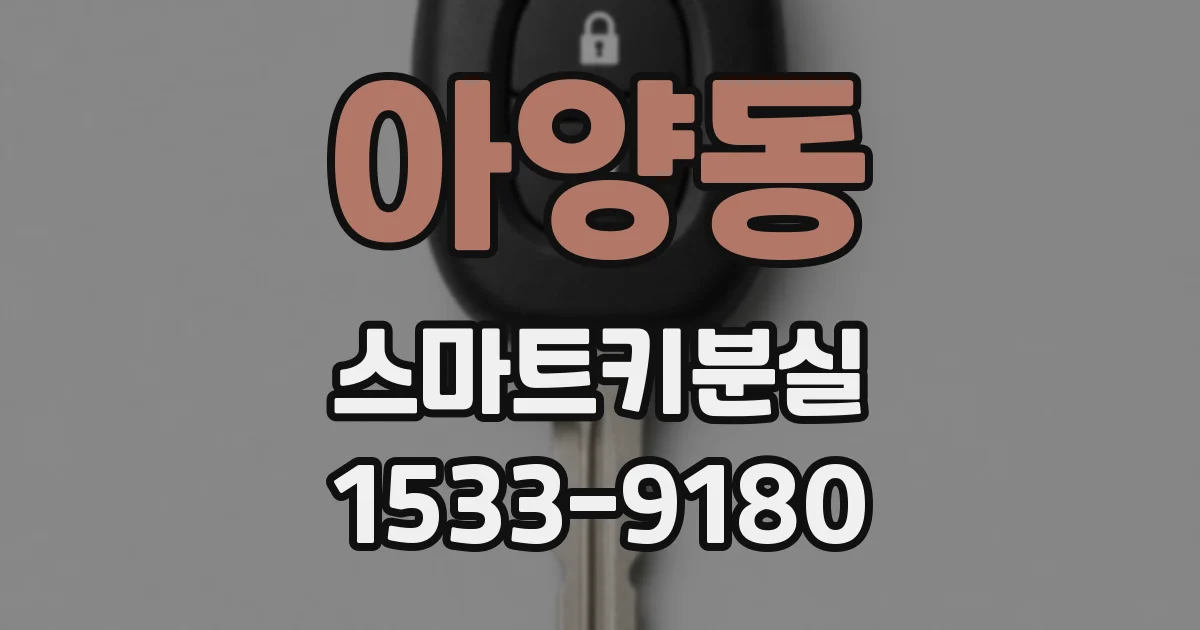 아양동 스마트키분실