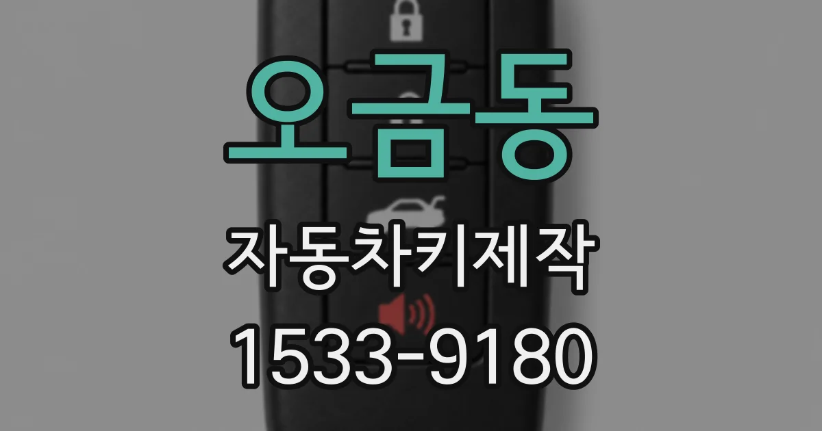 오금동 자동차키제작