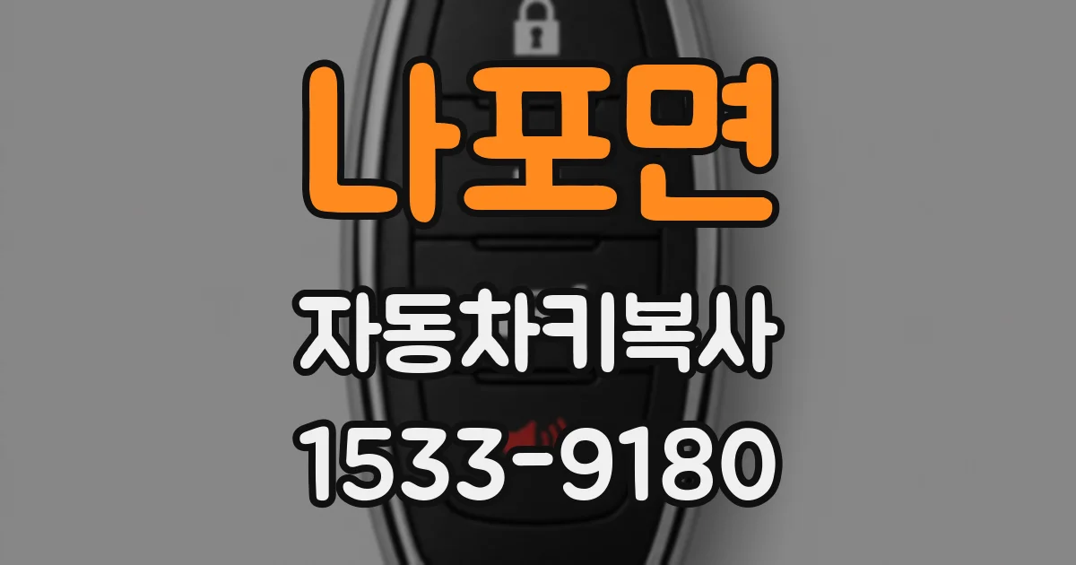 나포면 자동차키복사