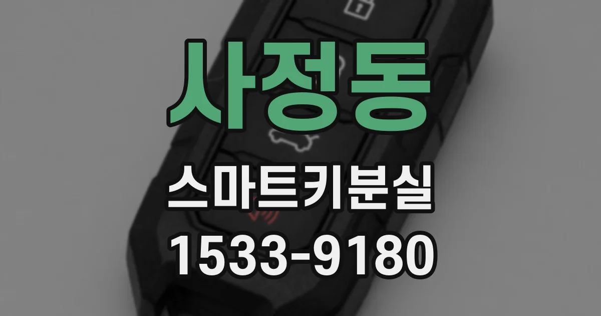 사정동 스마트키분실