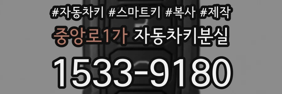중앙로1가 자동차키분실