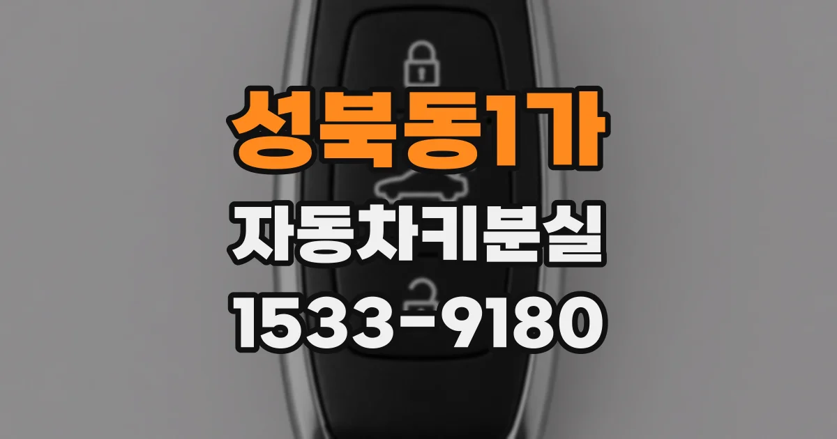 성북동1가 자동차키분실