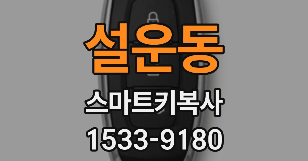 설운동 스마트키복사