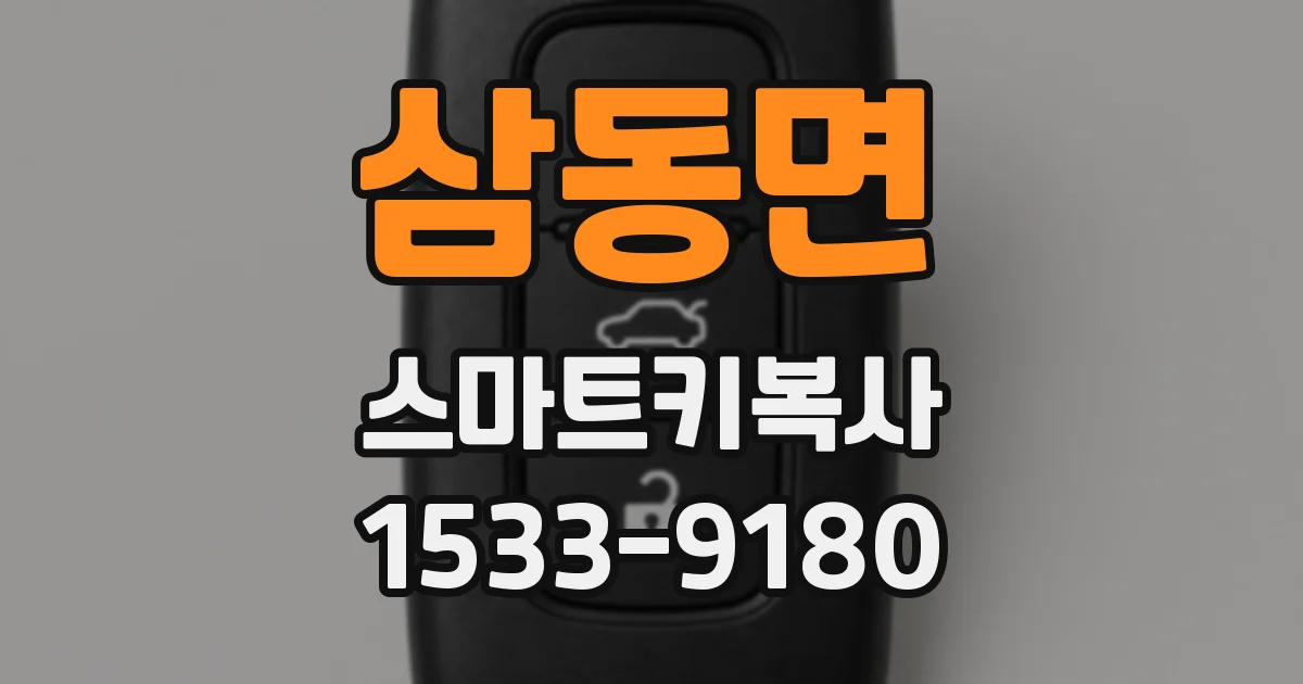 삼동면 스마트키복사