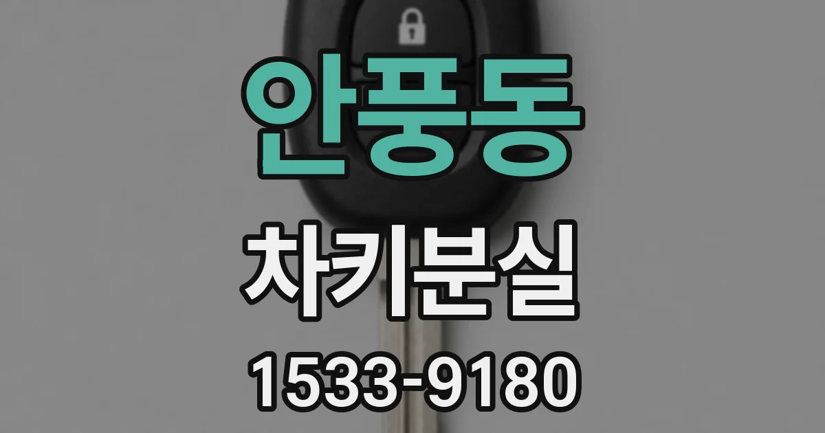 안풍동 차키분실