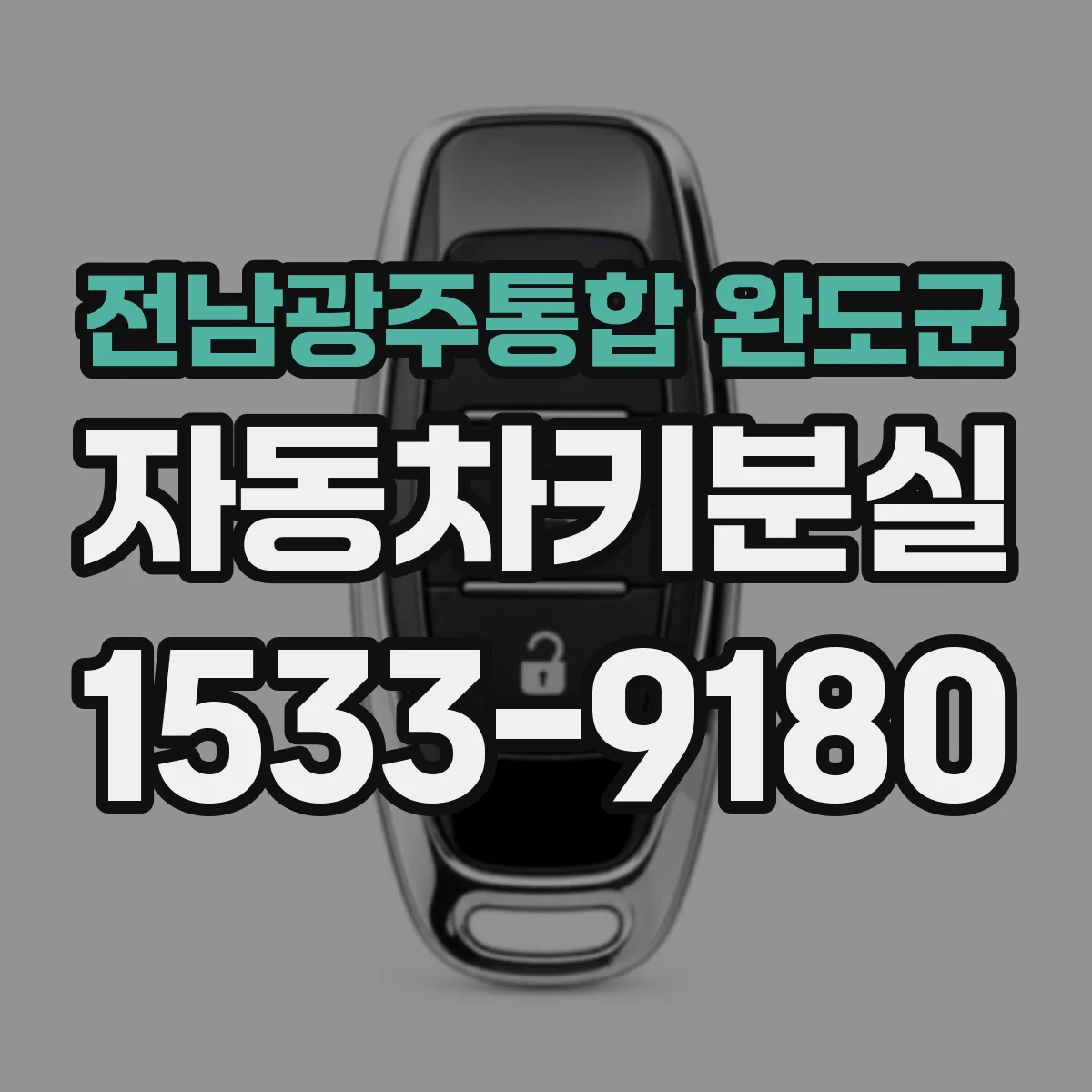 전남광주통합 완도군 자동차키분실
