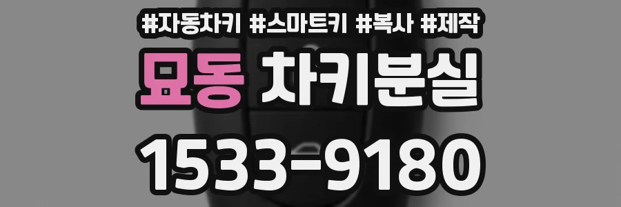 묘동 차키분실