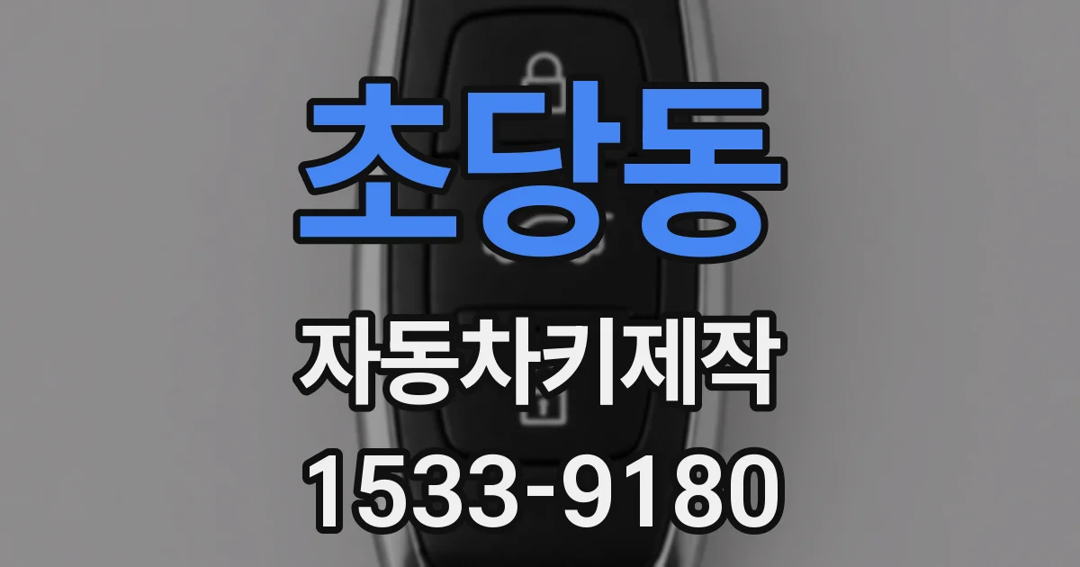 초당동 자동차키제작