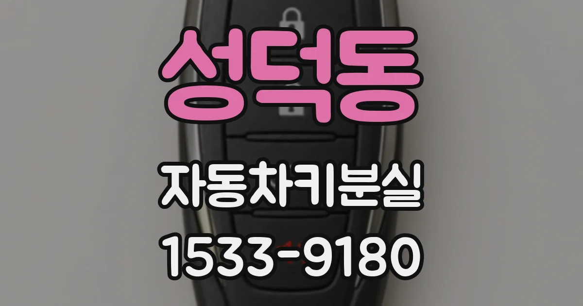 성덕동 자동차키분실