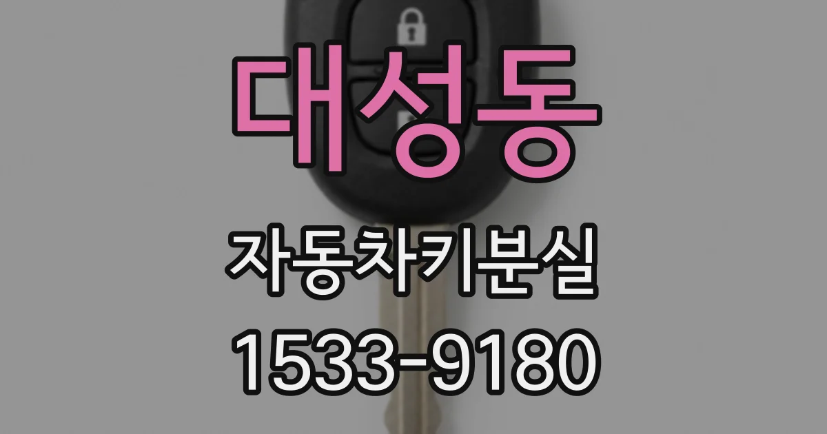 대성동 자동차키분실