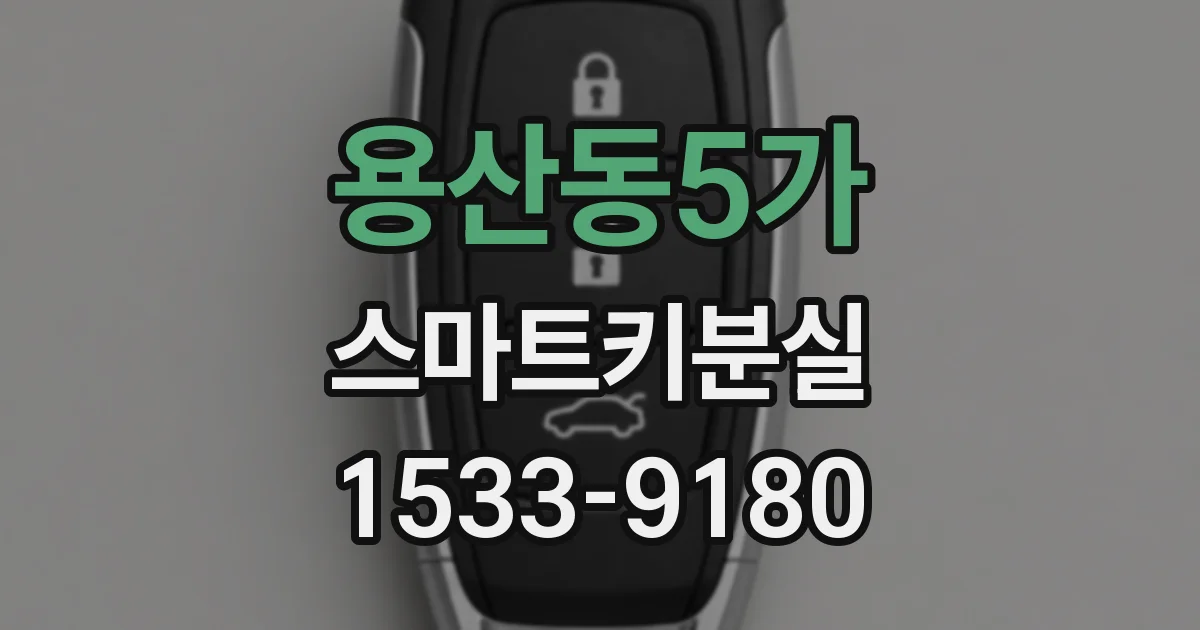 용산동5가 스마트키분실