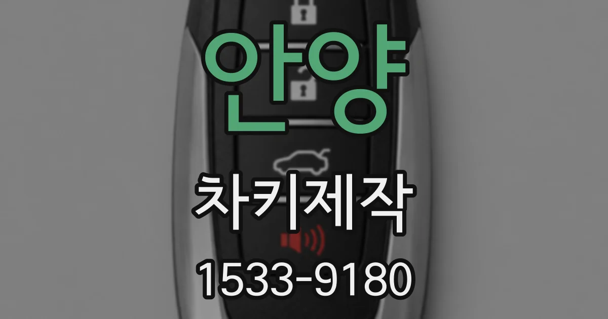 안양 차키제작