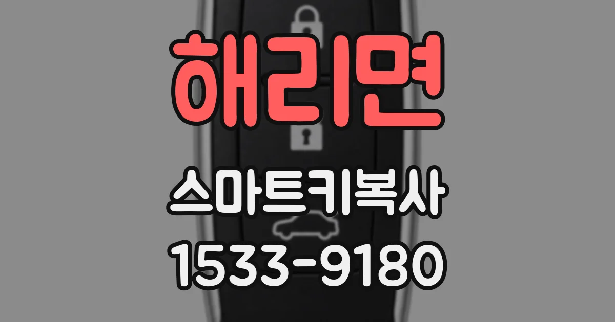 해리면 스마트키복사