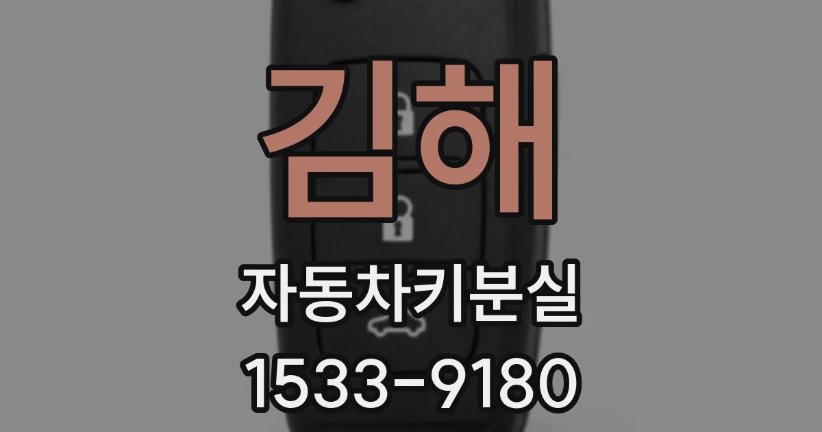 김해 자동차키분실