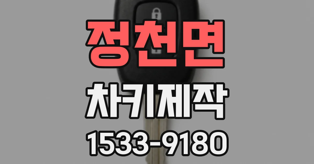 정천면 차키제작