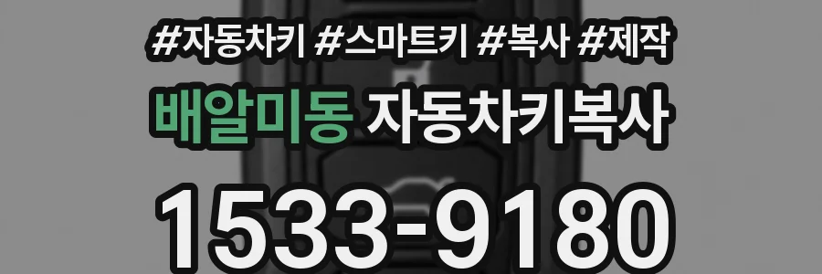 배알미동 자동차키복사
