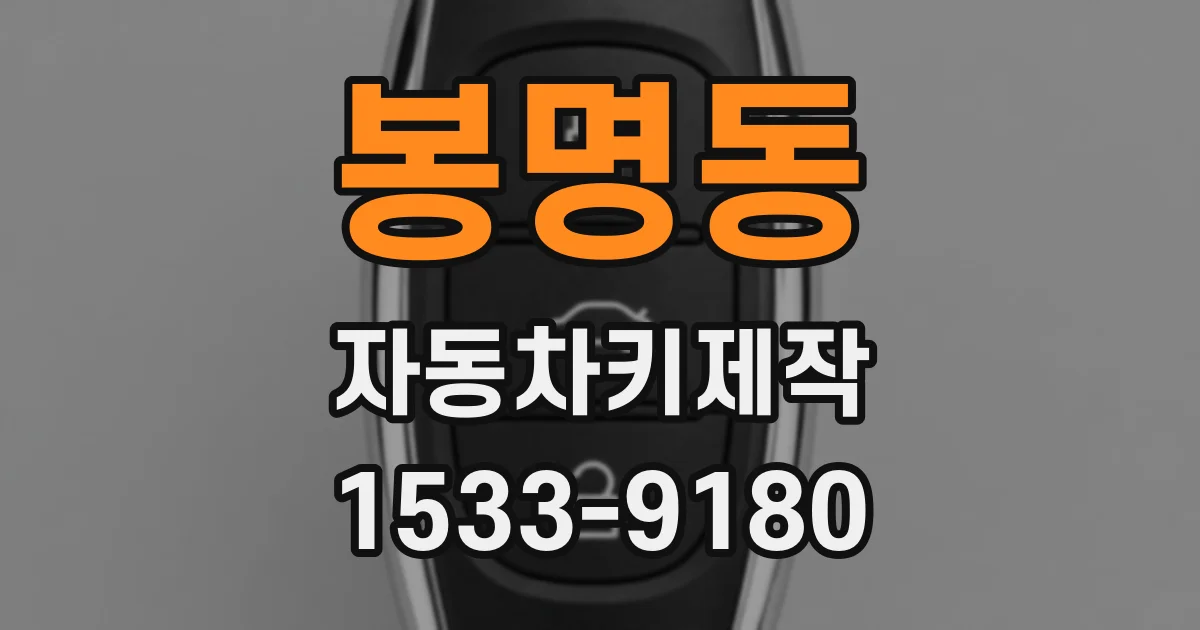 봉명동 자동차키제작